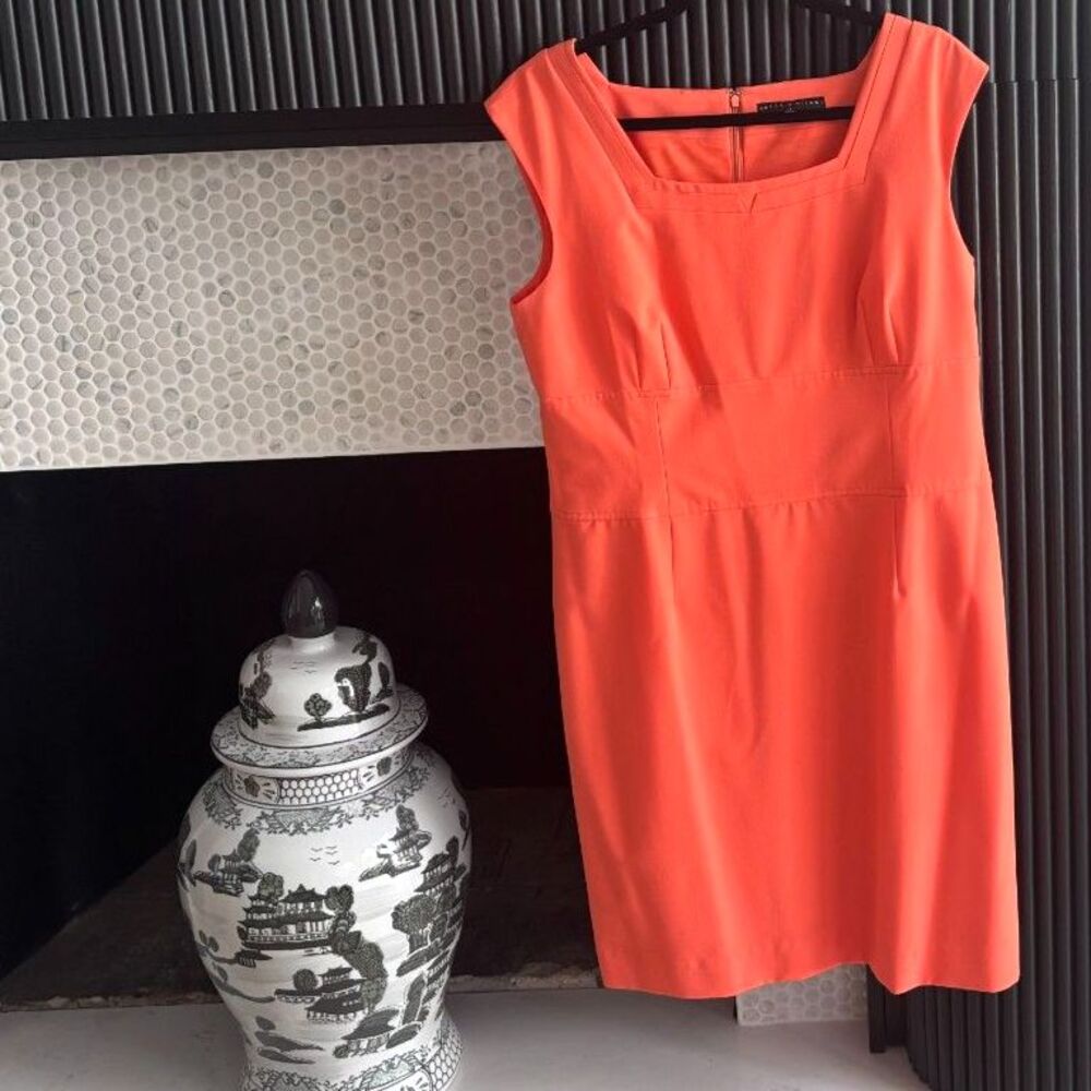Antonio Melani Coral Square Neck Sheath Dress 14